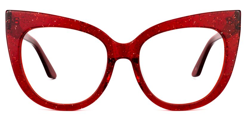 Trenton Cateye Red Glasses