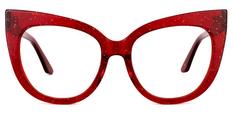 Trenton Cateye Red Glasses