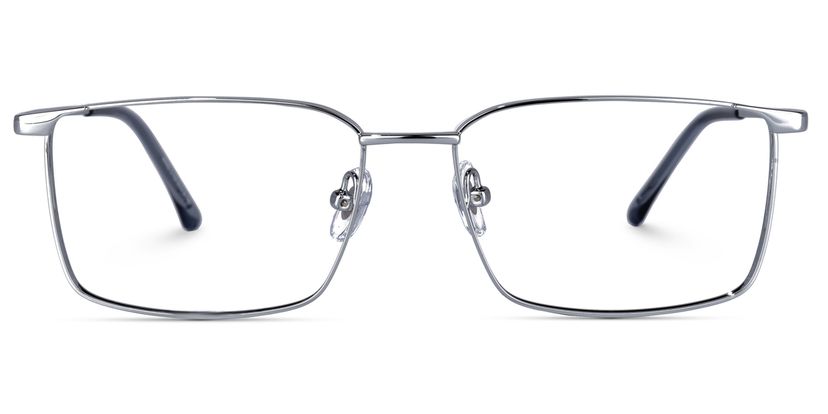 Tyrone Rectangle Silver Glasses
