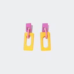 Pretty Adorable New-Style Pink-Yellow Earrings1