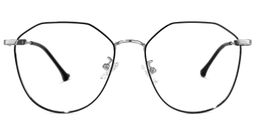 Magaly Geometric Black-Silver Glasses0