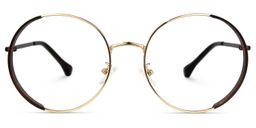 Cubero Round Brown Glasses0
