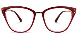 Hudson Cateye Red Glasses0