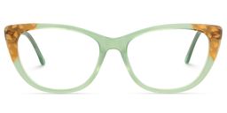Eddie Cateye Light-Green Glasses0