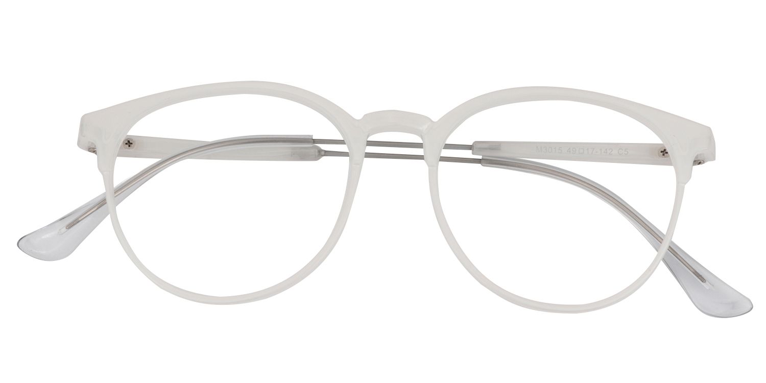 Round White Glasses | Zeelool Glasses1