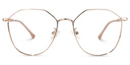 Magaly Geometric Rose-Gold Glasses0