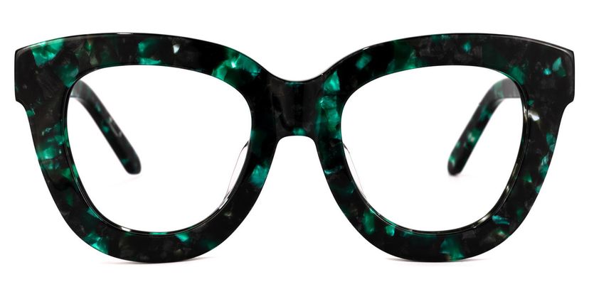 Mercado Cateye Green-Floral Glasses