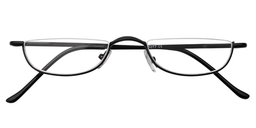 Tabitha Oval Black Reading Glasses1