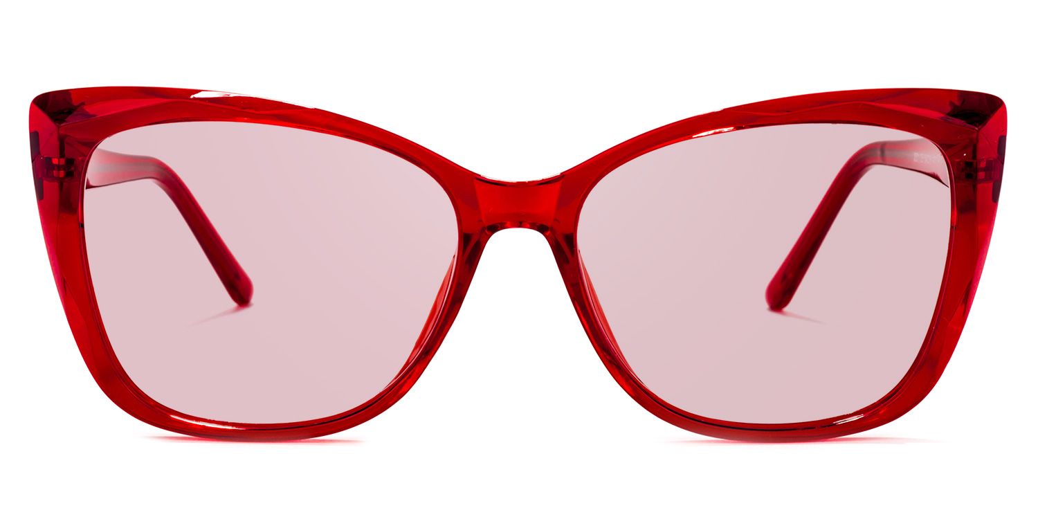 Farris Cat Eye Red Full Rim Sunglasses | ZEELOOL CA0