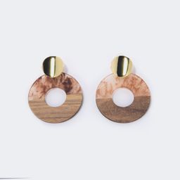 Vintage Acetate Brown Earrings1