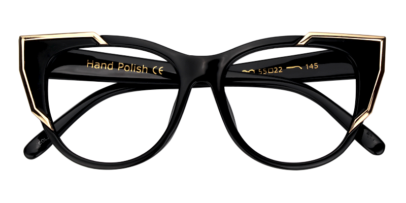 Cateye Black Glasses1