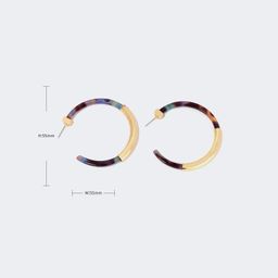 Stylish C Letter Shape Tortoiese Earrings2