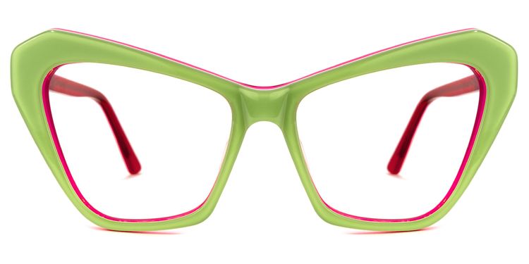 Benita Cateye Green Glasses