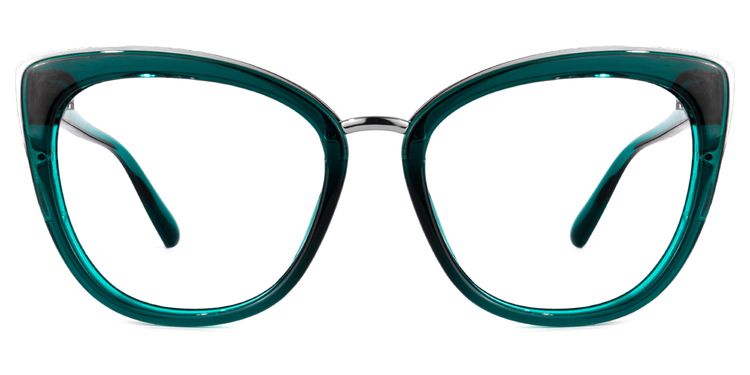 Kennard Cateye Peacock-Blue Glasses