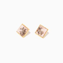 Stylish Square Pink-Floral Earrings1