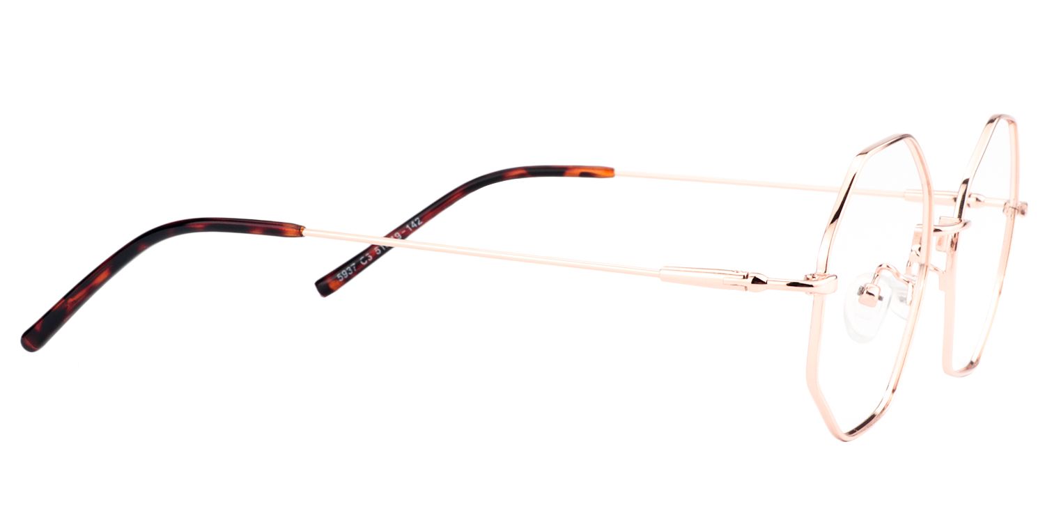 Petaled Gold Glasses | Zeelool Glasses4