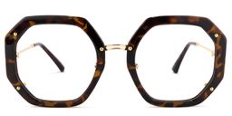 Mariah Geometric Yellow-Tortoise Glasses0