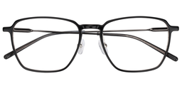 Neely Rectangle Black Glasses1