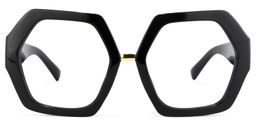 Mohammed Geometric Black Glasses0
