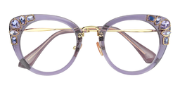 Nicola Cat Eye Purple Glasses1