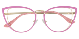 Eras Cateye Pink&Gold Glasses1