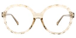 Lila Round Beige Glasses0