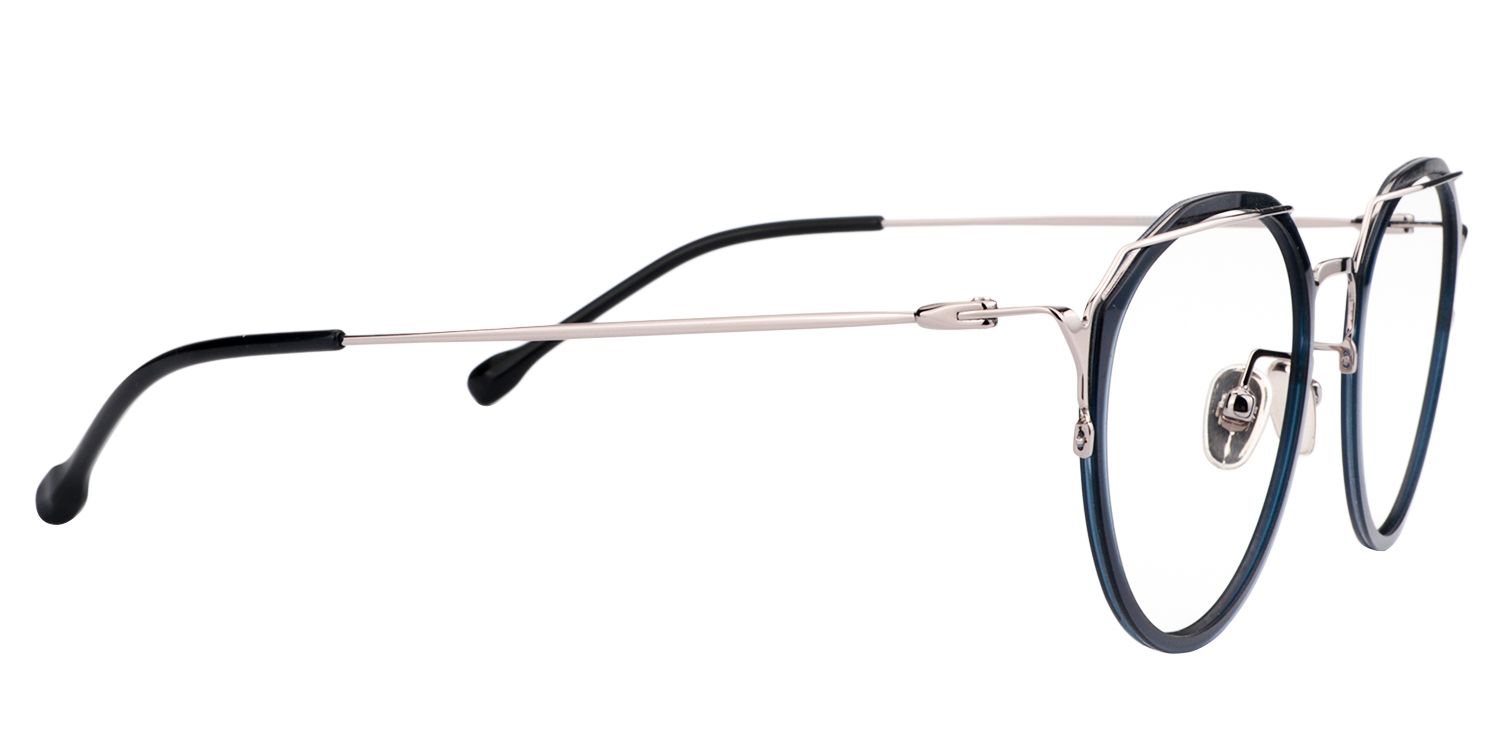 Round Dark Blue Glasses | Zeelool Glasses4