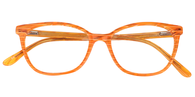 Rectangle Orange Glasses| Zeelool Eyeglasses1