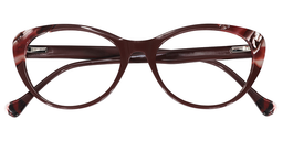 Hertha Cateye Red Glasses1