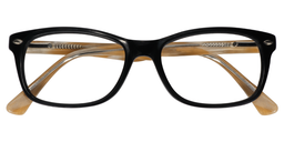 Aaron Rectangle Black Glasses1