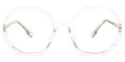 Noelle Geometric Clear Glasses0