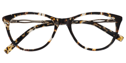 Ernestine Cateye Tortoise&Clear Glasses1