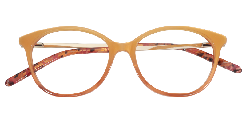Oval  Living Coral Glasses| Zeelool Eyeglasses1