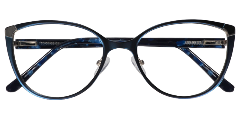 Round Dark Blue Glasses | Zeelool Eyeglasses1