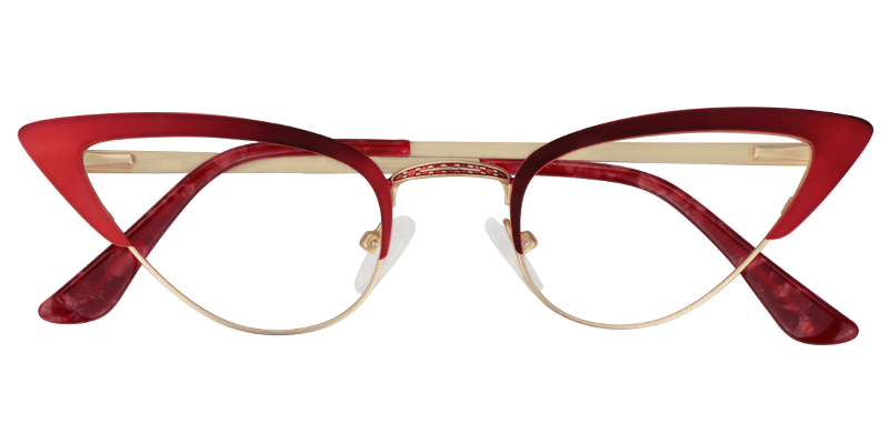 Cateye Red Glasses | Zeelool Eyeglass Frames1