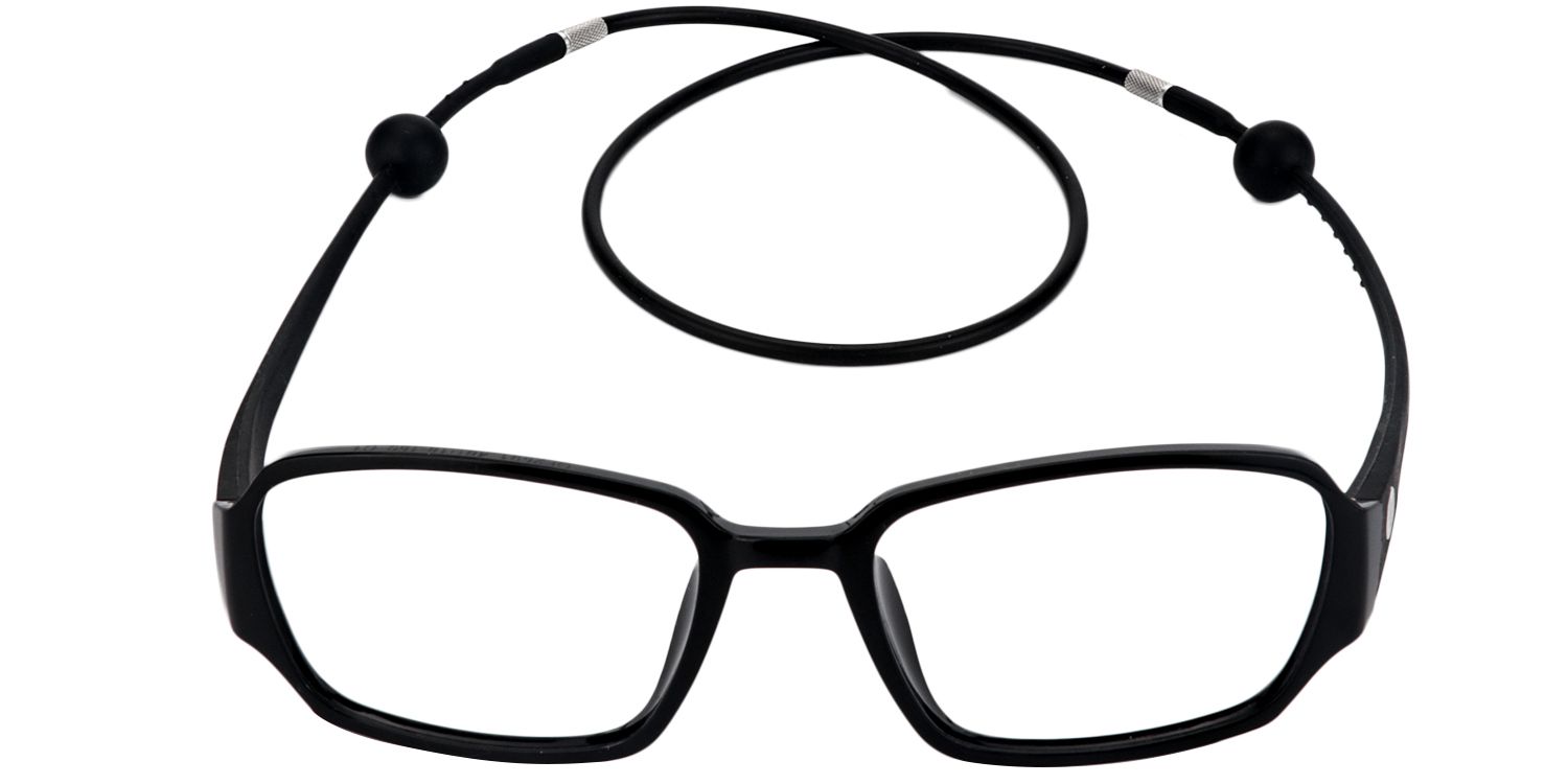 Rectangle Black Glasses | Zeelool Glasses4