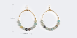 Stylish Round Shaped Green Earrings2