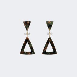 Vintage Triangle Shaped Tortoise Earrings1