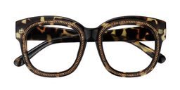 Elinor Square Tortoise-Gold Glasses1