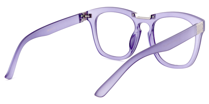 Rectangle Purple Glasses | Zeelool Eyeglasses Online5