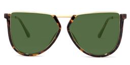 Noor Geometric Tortoise Sunglasses0