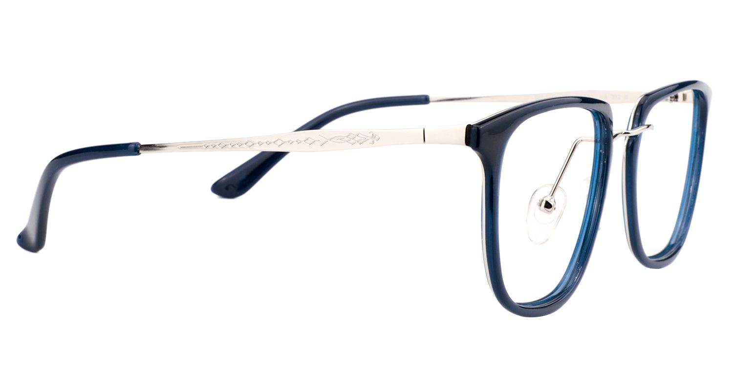 Square Dark Blue Glasses | Zeelool Glasses4