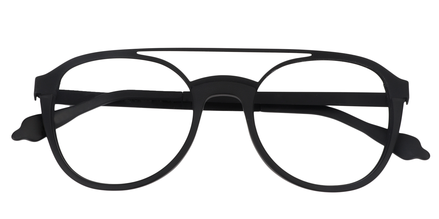 Aviator Black Glasses | Zeelool Glasses1