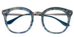 Alfie Square Green Floral Glasses1