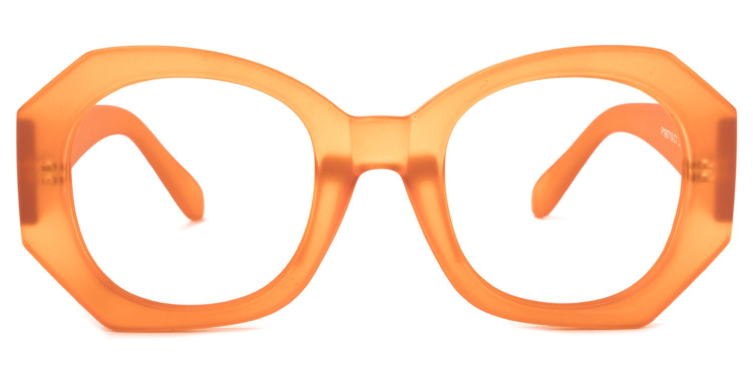 Geometric Orange Glasses | Zeelool Glasses0