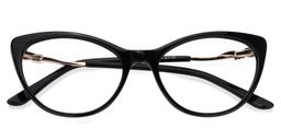 Calypso Cat Eye Black Glasses1