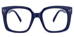 Paisley Square Dark-Blue Glasses0