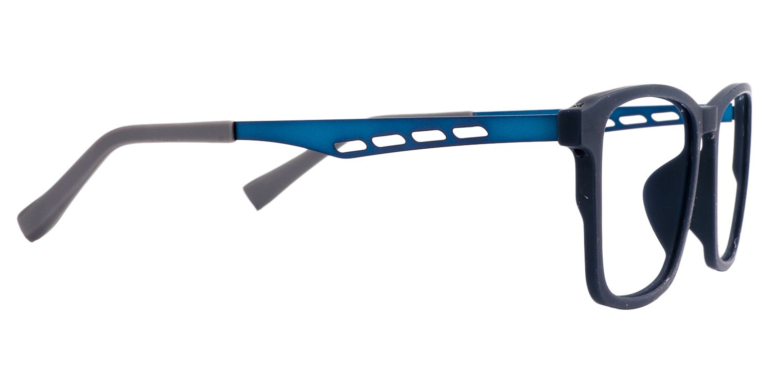 Rectangle Dark Blue Glasses | Zeelool Glasses4