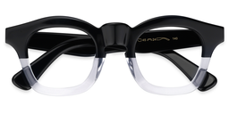 Rita Square Black&Clear Glasses1