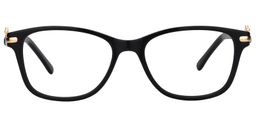 Jenna Rectangle Black Glasses0